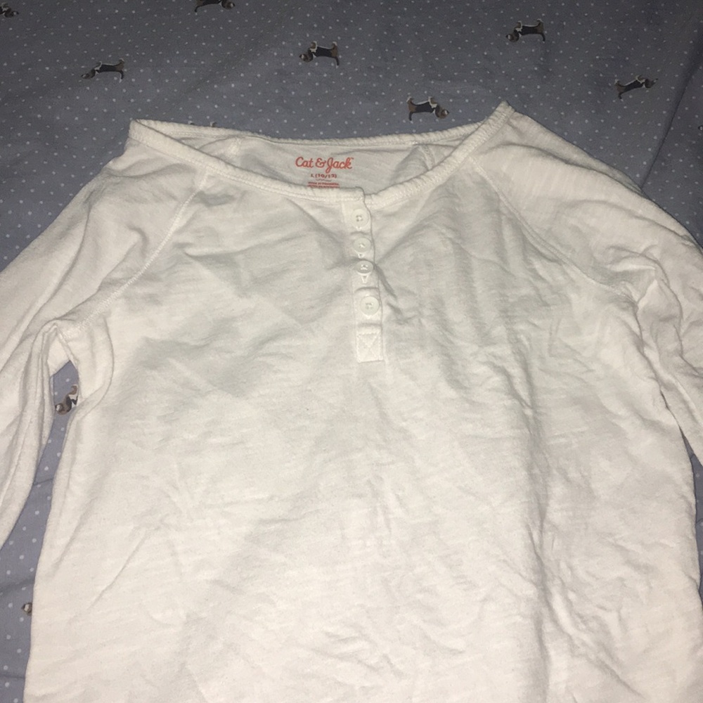 Kids-White long sleeve t-shirt